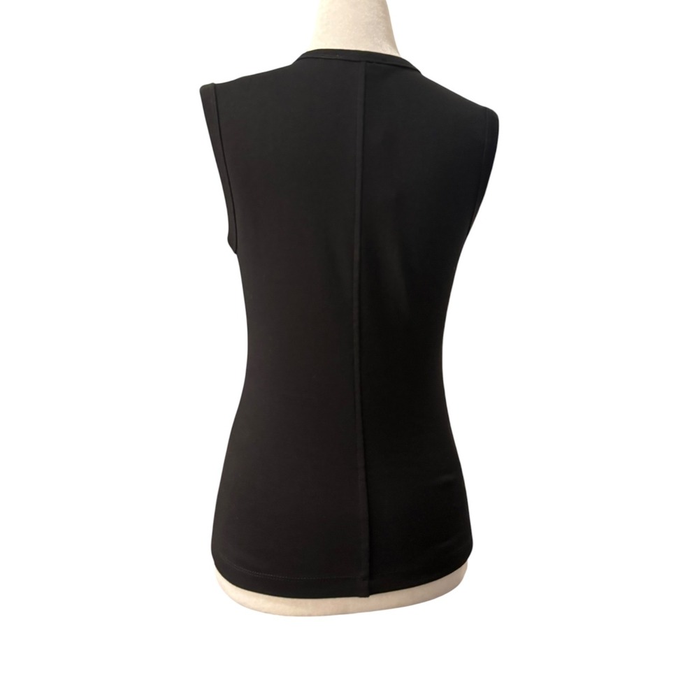 Madewell The '90s Shell Tank in Compact Cotton Black Womens Small NZ781 - Picture 4 of 8